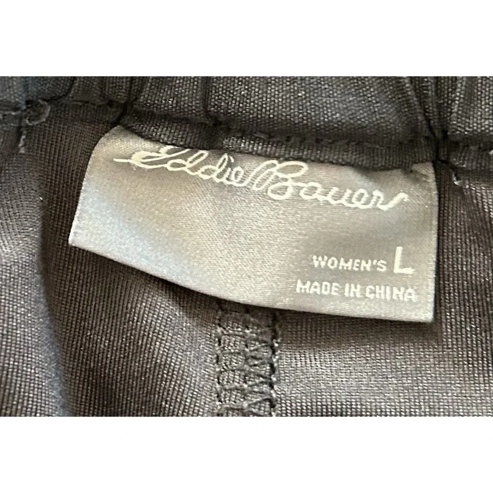Eddie Bauer Women’s Tulip Hem Skort Black Large Hiking Travel Athletic Stretch